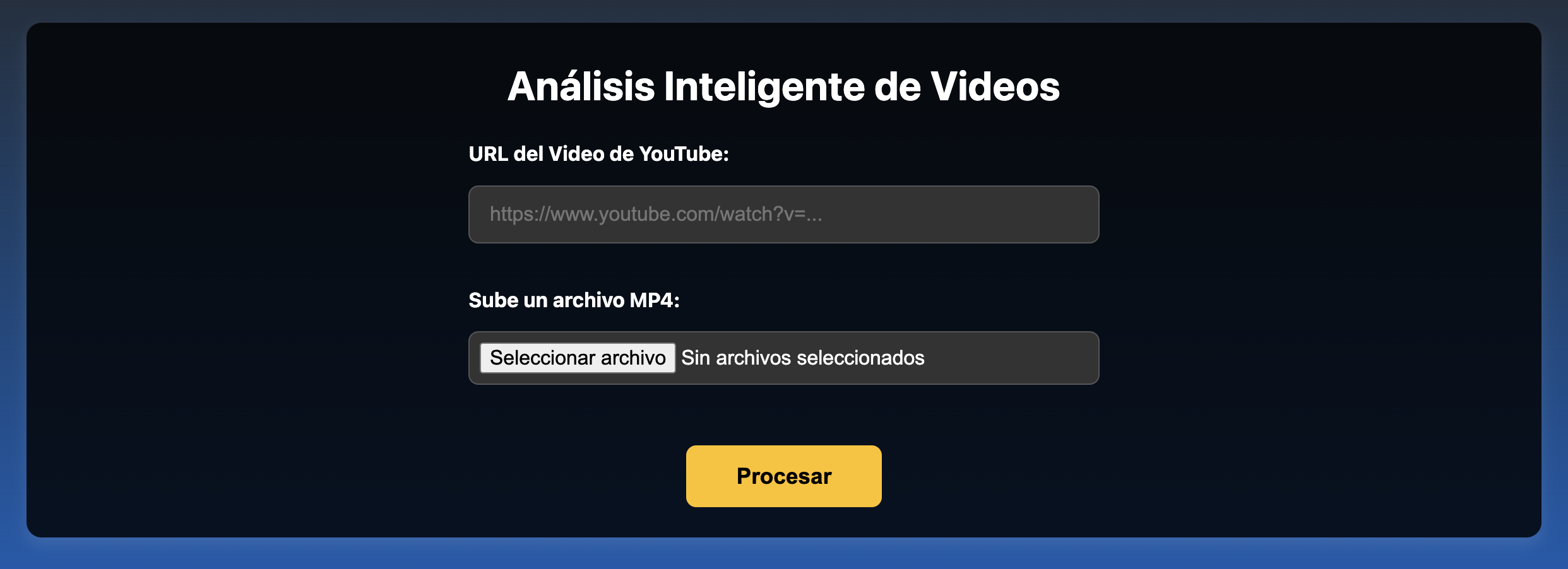Formulario de entrada